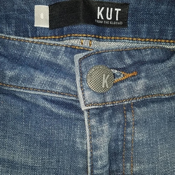 KUT from the Kloth boyfriend sz 8 distressed jeans - Picture 2 of 5